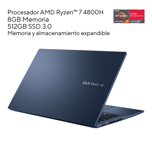 Laptop Asus VivoBook 15 D1502IA-E8070W AMD Ryzen 7 15.6 pulg. 512gb SSD 8gb RAM 