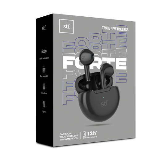 Audífonos Bluetooth Inalámbricos STF STE160 / In ear / True Wireless / Negro 