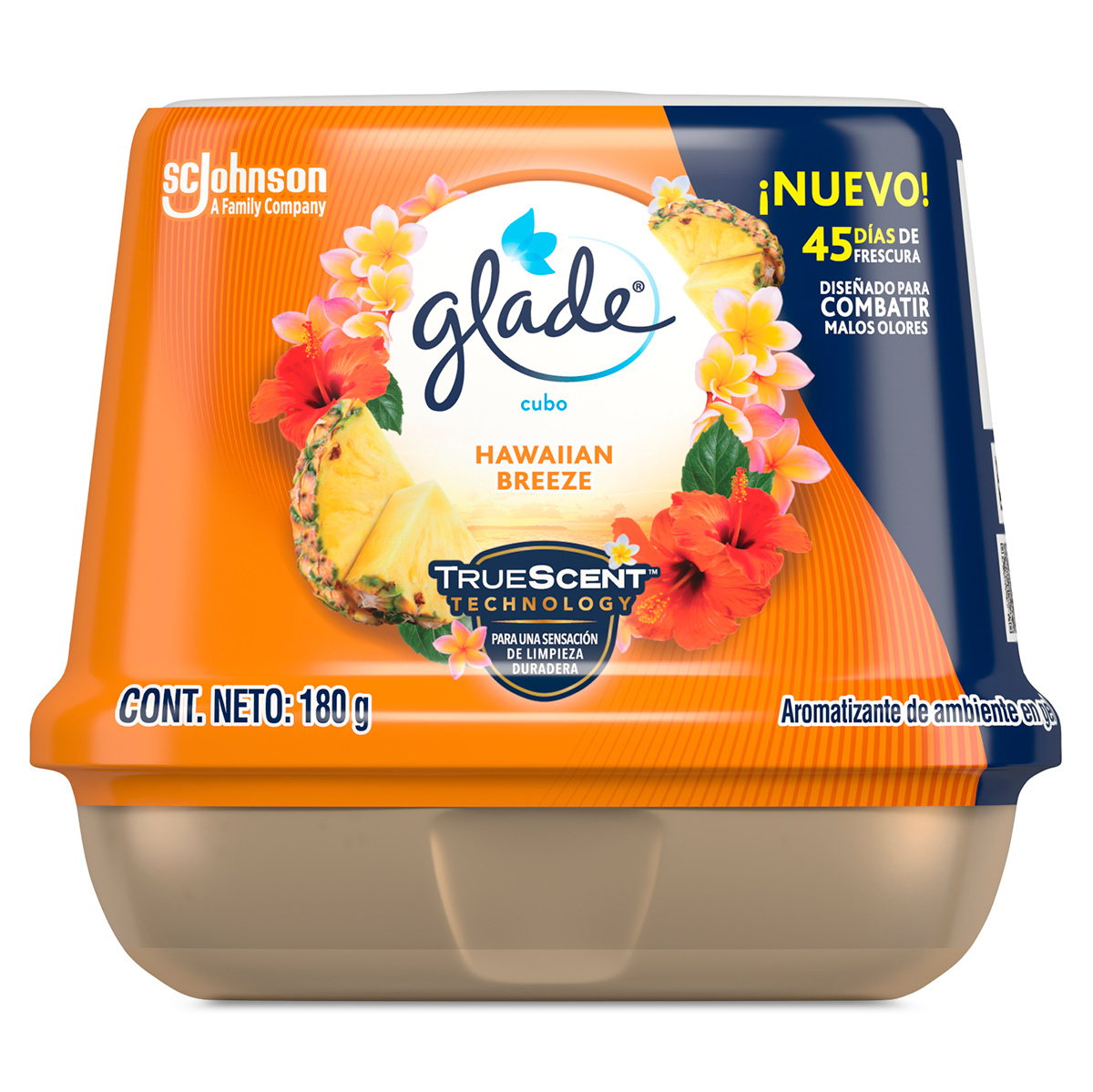 Aromatizante en Cubo Glade / Hawaiian Brreeze / 180 gr 