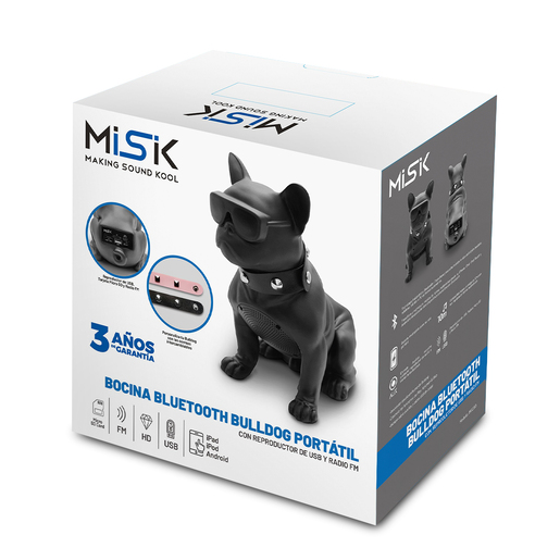 Bocina Bluetooth Misik Dog MS290N / Negro 