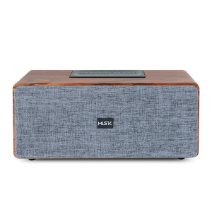 Bocina Bluetooth Misik Wood MS254 / Gris con café  Bocina Bluetooth Misik Wood MS254 / Gris con café