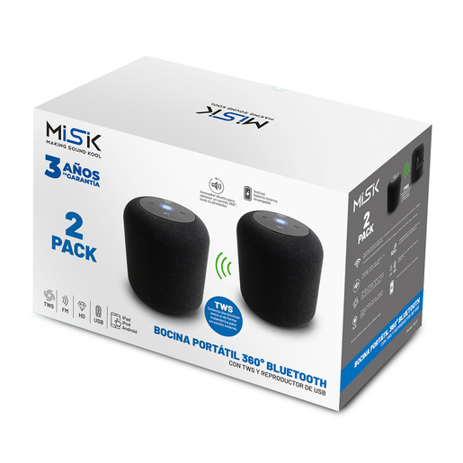 Bocinas Bluetooth Surround Misik MS207D / Negro 