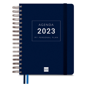 Agenda Tempus 1/4 2023 Finocam / Día por Página / Azul