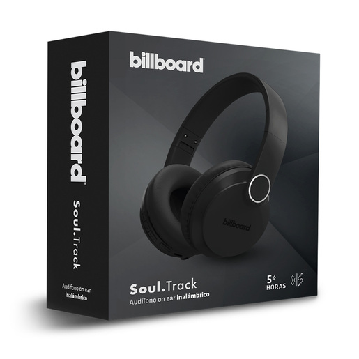 Audífonos de Diadema Bluetooth Billboard Soul Track / On ear / Inalámbricos / Negro