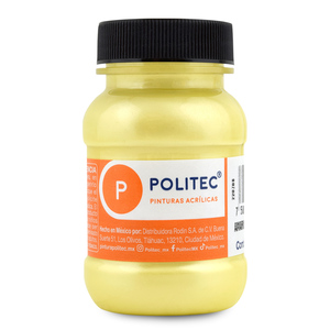 Pintura Acrílica Politec Amarillo Metálico 100 ml Pintura Acrílica Politec Amarillo Metálico 100 ml