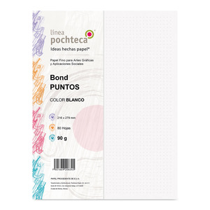 Papel Bond Punteado Pochteca / Carta / 80 hojas / Blanco 