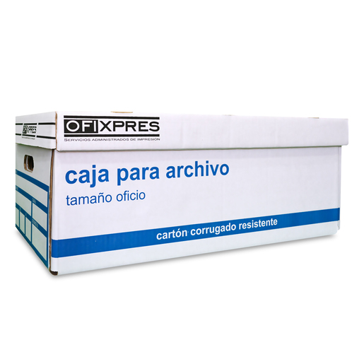 Caja para Archivo Oficio Ofixpres Cartón Corrugado Blanco