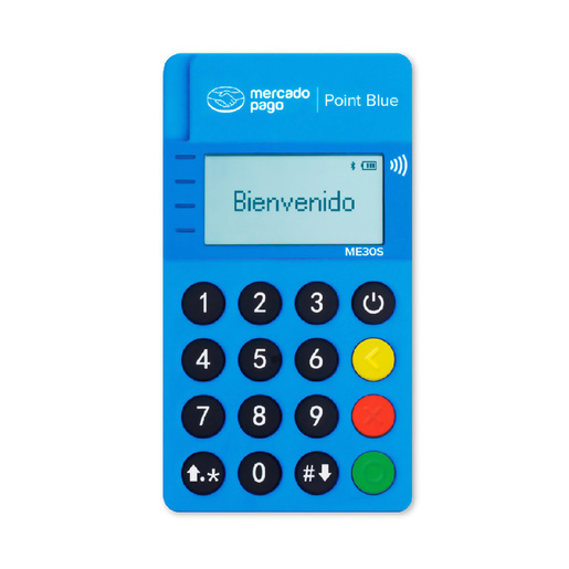 Kit Lector de Tarjetas Bancarias Mercado Pago Point Blue / Inalámbrico / Azul