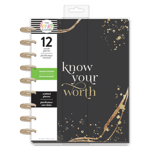 Agenda Perpetua Know Your Worth Happy Planner / 12 Meses con Divisores