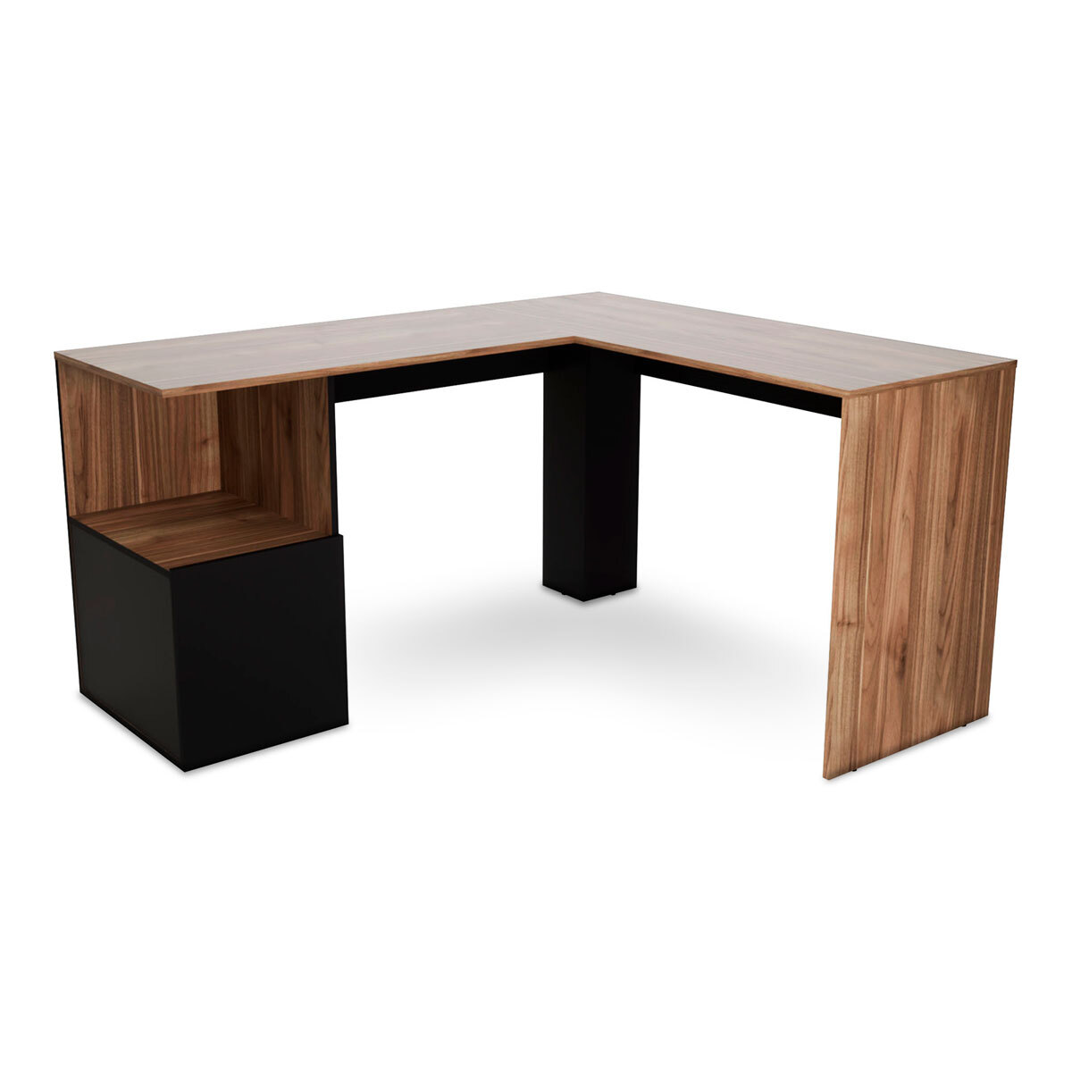 Escritorio en L para Oficina Maderkit London M01721ES-GSWE / Madera Galés / Melamina