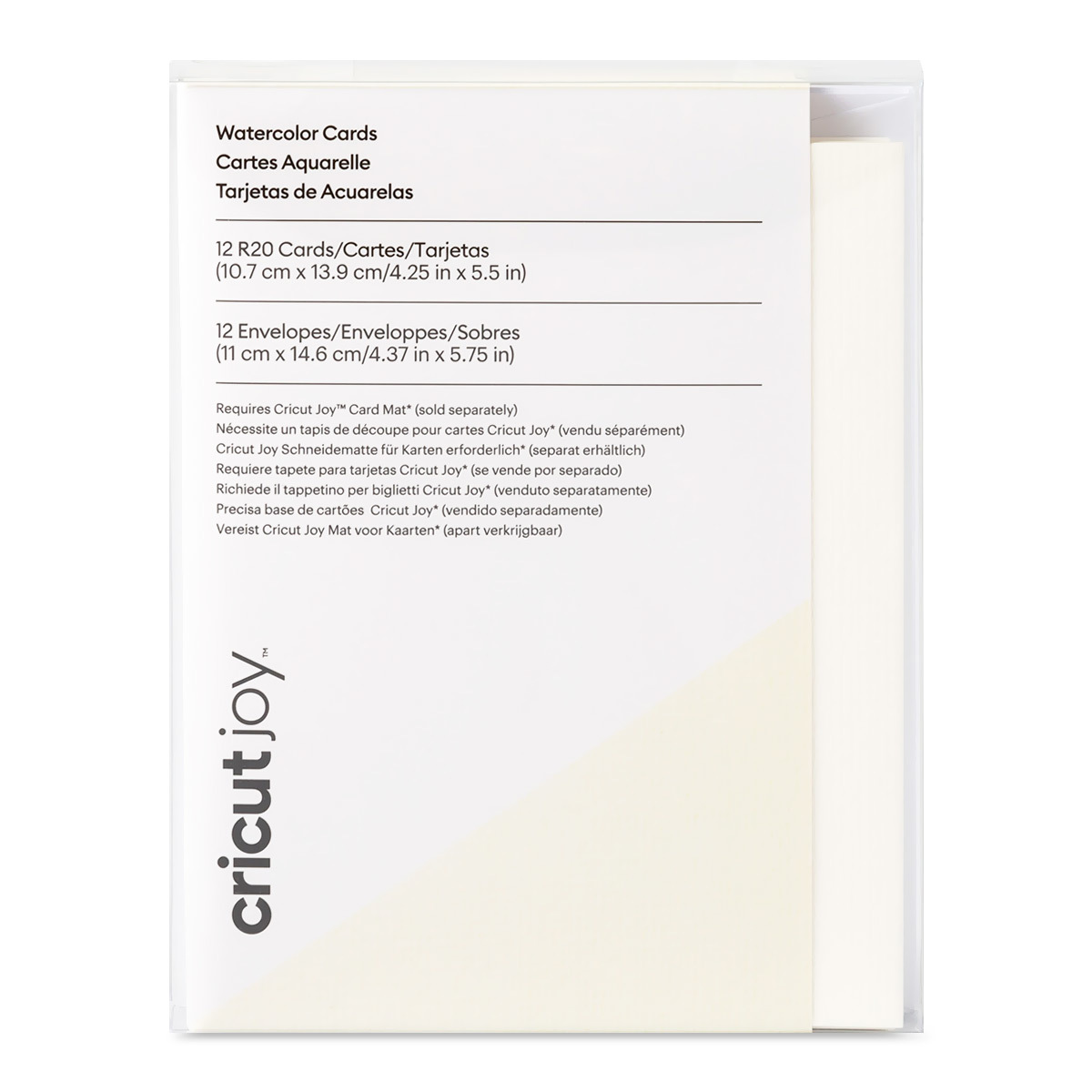 Tarjetas y Sobres de Papel Acuarela Cricut / 24 Piezas / 11 x 14.6 cm