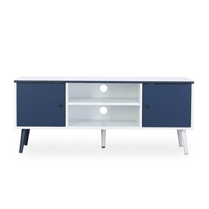 Credenza con Divisiones 4Tune ITV-4383A / Blanco con azul / MDF Credenza con Divisiones 4Tune ITV-4383A / Blanco con azul / MDF