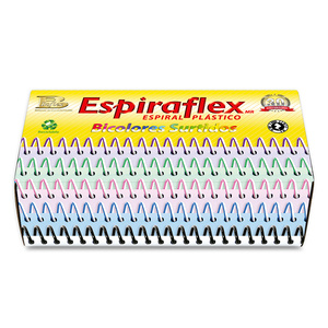 Espiral de Plástico Espiraflex 15 mm Colores 55 piezas Espiral de Plástico Espiraflex 15 mm Colores 55 piezas