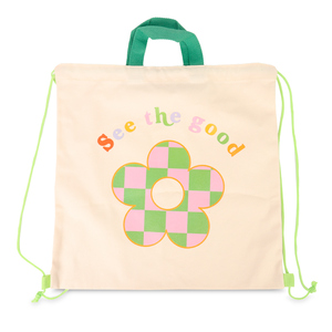 Mochila Básica Ticher Flor con Cuadros Hippie Mochila Básica Ticher Flor con Cuadros Hippie