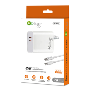 Cargador de Pared para Celular Tipo C DBugg / Blanco  Cargador de Pared para Celular Tipo C DBugg / Blanco