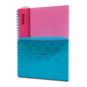 Cuaderno Oxford A5 Raya Rosa con Azul 70 hojas
