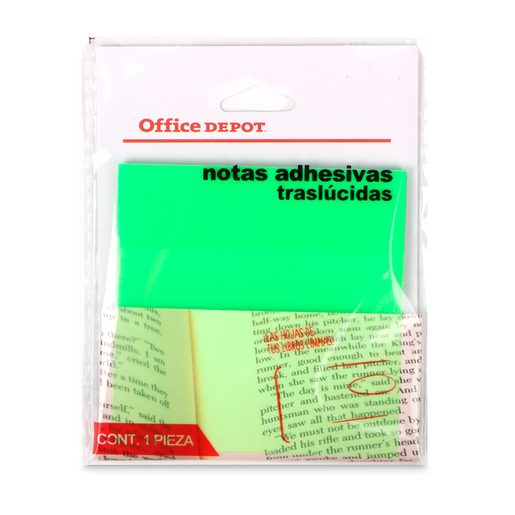 Notas Adhesivas Office Depot Pet 50 hojas Verde