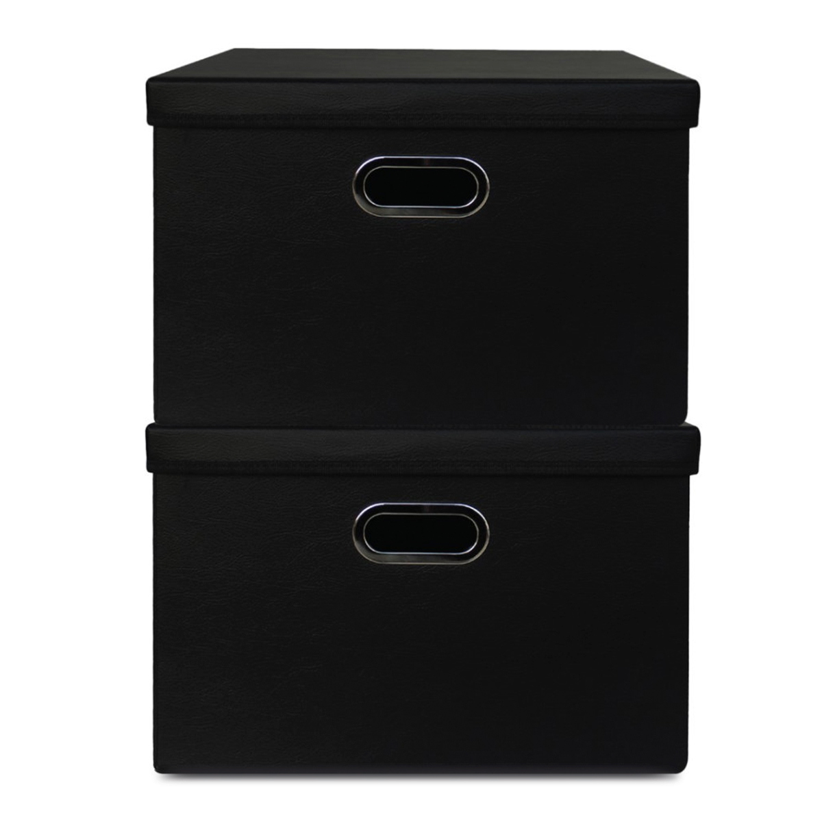 Pack de 3 Cajas de Almacenaje Decorativas- Blanco-Negro