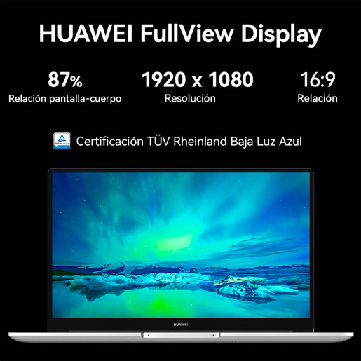 Laptop Huawei MateBook D15 Intel Core i5 15.6 pulg. 512gb SSD 8gb RAM Plata 