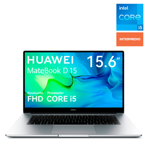 Laptop Huawei MateBook D15 Intel Core i5 15.6 pulg. 512gb SSD 8gb RAM Plata Laptop Huawei MateBook D15 Intel Core i5 15.6 pulg. 512gb SSD 8gb RAM Plata