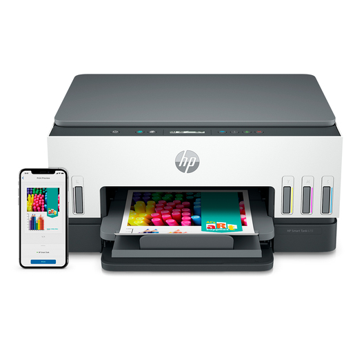 Impresora Multifuncional HP Smart Tank 670 Tinta Continua Color WiFi HP Smart App Dúplex Automático
