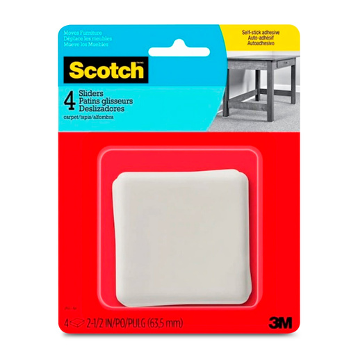 Deslizadores Cuadrados Scotch 4 piezas