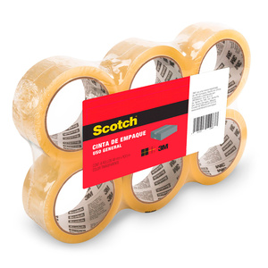 Cinta de Empaque Scotch Transparente 4.8 cm x 100 m 6 rollos Cinta de Empaque Scotch Transparente 4.8 cm x 100 m 6 rollos