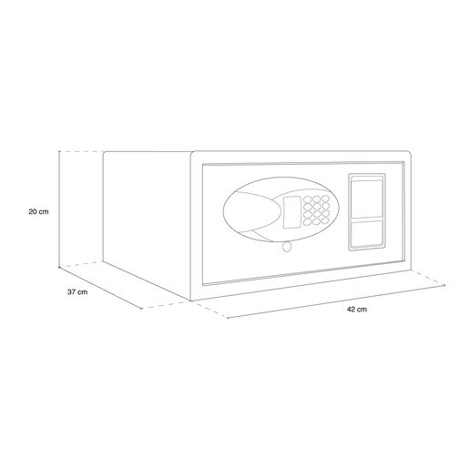 Caja Fuerte SilverLine DCCSEGL 42 x 20 x 37 cm Negro