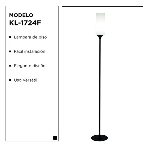 Lámpara de Piso Led KL-1724F Base de Metal 6 W