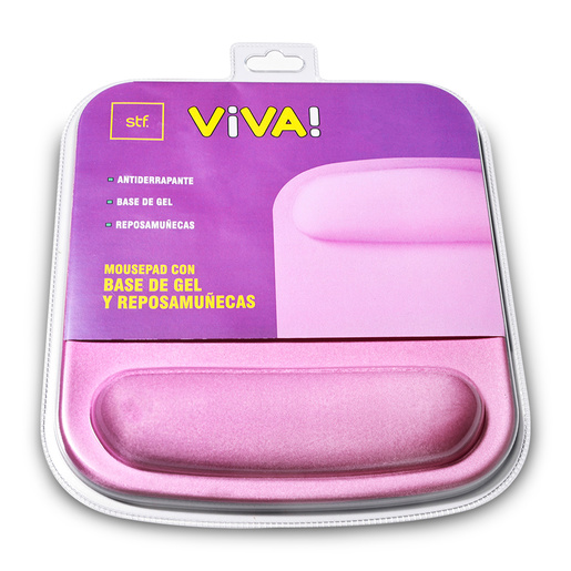 Mouse Pad con Descansamuñecas de Gel STF Viva Rosa