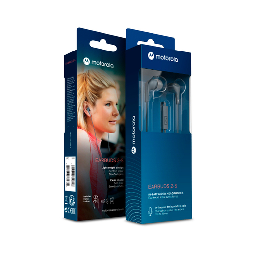 Audífonos Alámbricos Motorola Moto EarBuds 2 Gris