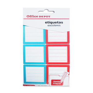 Etiquetas Adhesivas para Nombre Office Depot Rectangulares 60 etiquetas Etiquetas Adhesivas para Nombre Office Depot Rectangulares 60 etiquetas
