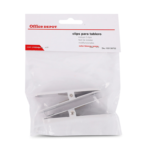 Clips para Tablero Office Depot Tipo Abrazadera Metal 2 piezas | Office ...