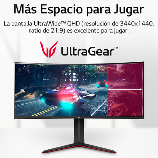 Monitor Gamer Curvo LG UltraGear 34GP63A 34 pulg. QHD AMD FreeSync Premium