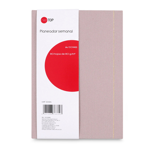 Planeador Semanal Red Top 80 hojas Beige Planeador Semanal Red Top 80 hojas Beige