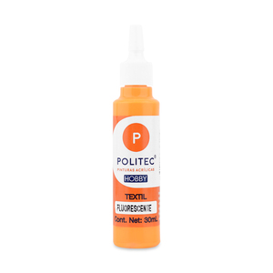 Pintura Textil Politec Naranja Neón 30 ml Pintura Textil Politec Naranja Neón 30 ml