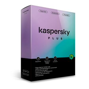 Antivirus Kaspersky Plus Licencia 1 año 3 dispositivos PC/macOS/iOS y Android
