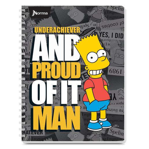 Cuaderno Profesional Norma Simpsons Cuadro Chico 100 hojas