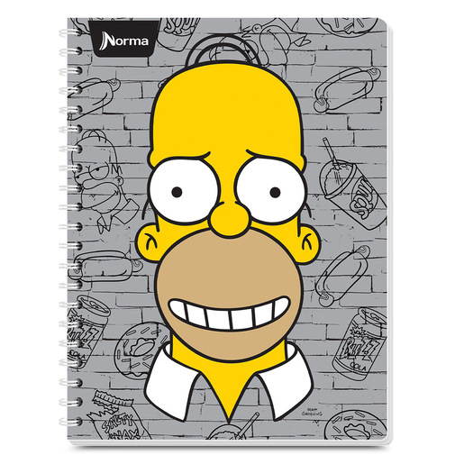 Cuaderno Profesional Norma Simpsons Cuadro Chico 100 hojas