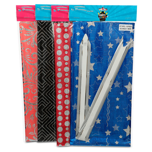 Kit de Papel Gofrado y Moño Mercería La Principal Diseños