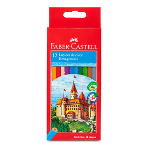 Lápices de Colores Faber Castell Hexagonales Colores 12 piezas