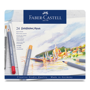 Lápices de Colores Acuarelables Faber Castell Goldfaber Aqua 24 piezas