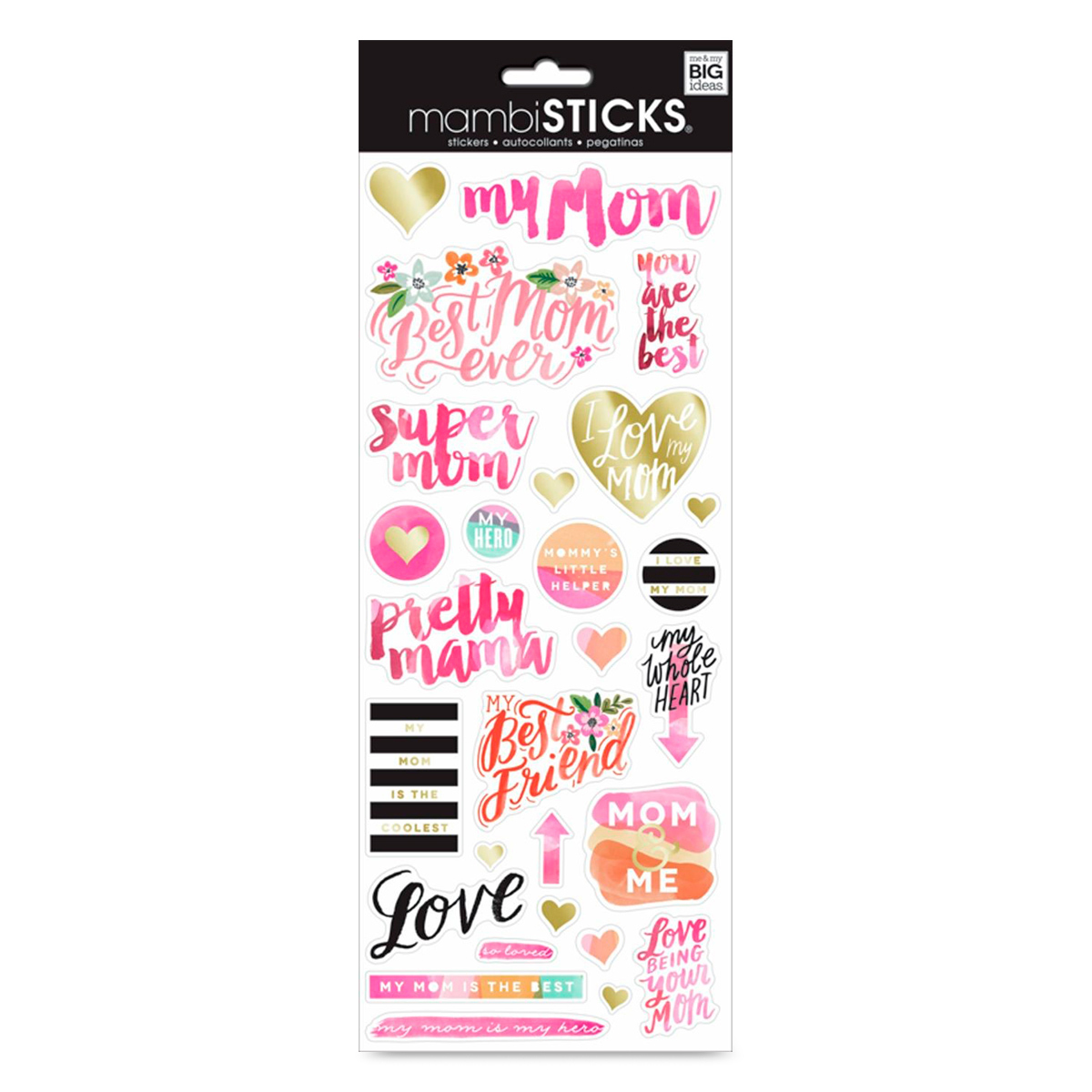 Stickers Súper Mamá Happy Planner 1 hoja | Office Depot Mexico