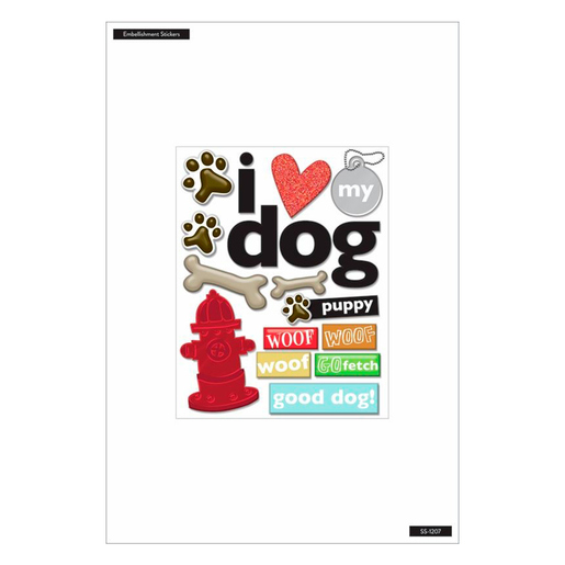 Stickers I Love My Dog Happy Planner 1 hoja