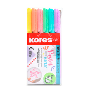 Marcadores Kores Punta Pincel Pastel 6 piezas Marcadores Kores Punta Pincel Pastel 6 piezas