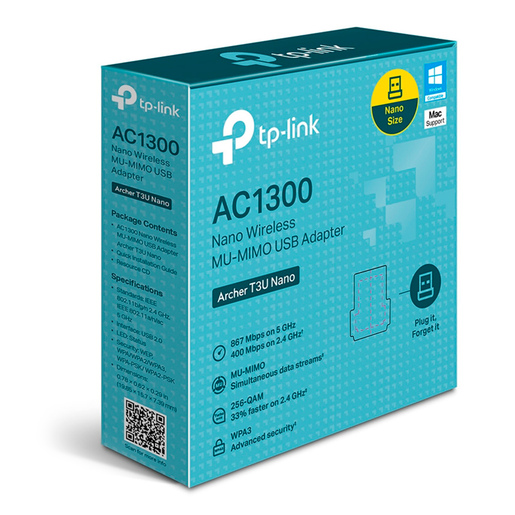 Adaptador USB Nano TP Link Archer T3U AC1300