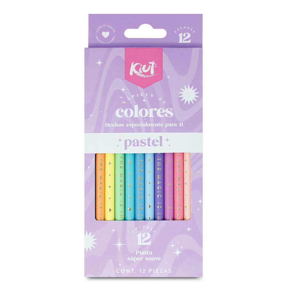 Kkiut Lápices de Colores Kiut Pastel 12 piezas | Office Depot Mexico