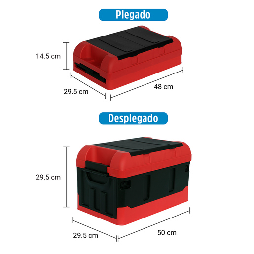 Caja Desarmable con Tapa AG Box Plástico Rojo con Negro
