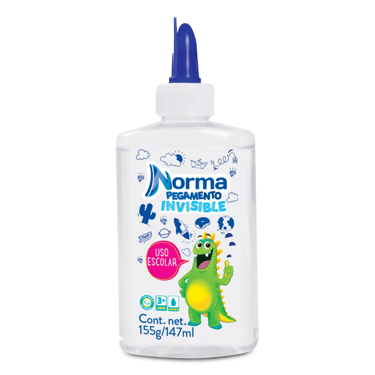 Pegamento Líquido Escolar Norma Invisible 147 ml.