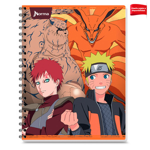 Cuaderno Profesional Norma Naruto Cuadro Chico 100 hojas